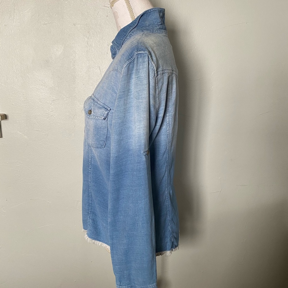 Cloth & Stone Soft Corduroy Shirt Raw Hem Size S - Picture 5 of 9
